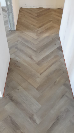 Кварцвиниловая плитка (Елочка) Alpine Floor PARQUET LIGHT ECO 13-5 Дуб Натуральный отбеленный